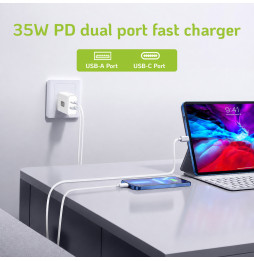 Ładowarka GaN Techly USB-C PD 35W - zasilanie telefonu i tabletu