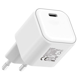 Ładowarka sieciowa Techly GaN 65W USB-C PD 3.0 - widok obudowy i wtyczki