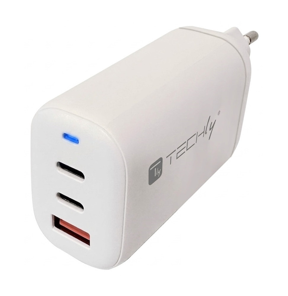Ładowarka sieciowa Techly 65W USB-C PD z 2 portami USB-C i 1 portem USB-A