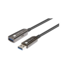 Techly Kabel USB 3.0 optyczny przedłużacz USB-A na USB-A M/F 30m