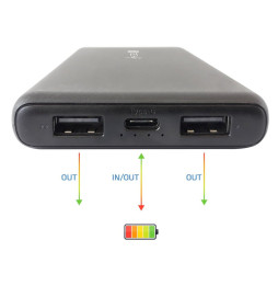 Techly 362541 Power Bank 10 000 mAh 1x USB-C 2x USB-A 2.1A