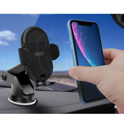 Techly 108781 Uchwyt automatyczny do telefonu z ładowarką Qi 10W