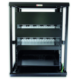 Techly Szafa Rack 19 15U 600x600 Audio/Video stojąca czarna