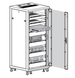 Techly Szafa Rack 19 15U 600x600 Audio/Video stojąca czarna