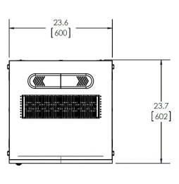 Techly Szafa Rack 19 15U 600x600 Audio/Video stojąca czarna