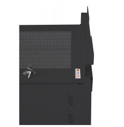 Szafa stojąca/wisząca Rack 19" 8U 540x600, drzwi perforowane, do baterii fotowoltaicznych, czarna
