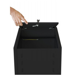 Szafa stojąca/wisząca Rack 19" 8U 540x600, drzwi perforowane, do baterii fotowoltaicznych, czarna