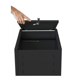 Szafa stojąca/wisząca Rack 19" 8U 540x600, drzwi perforowane, do baterii fotowoltaicznych, czarna