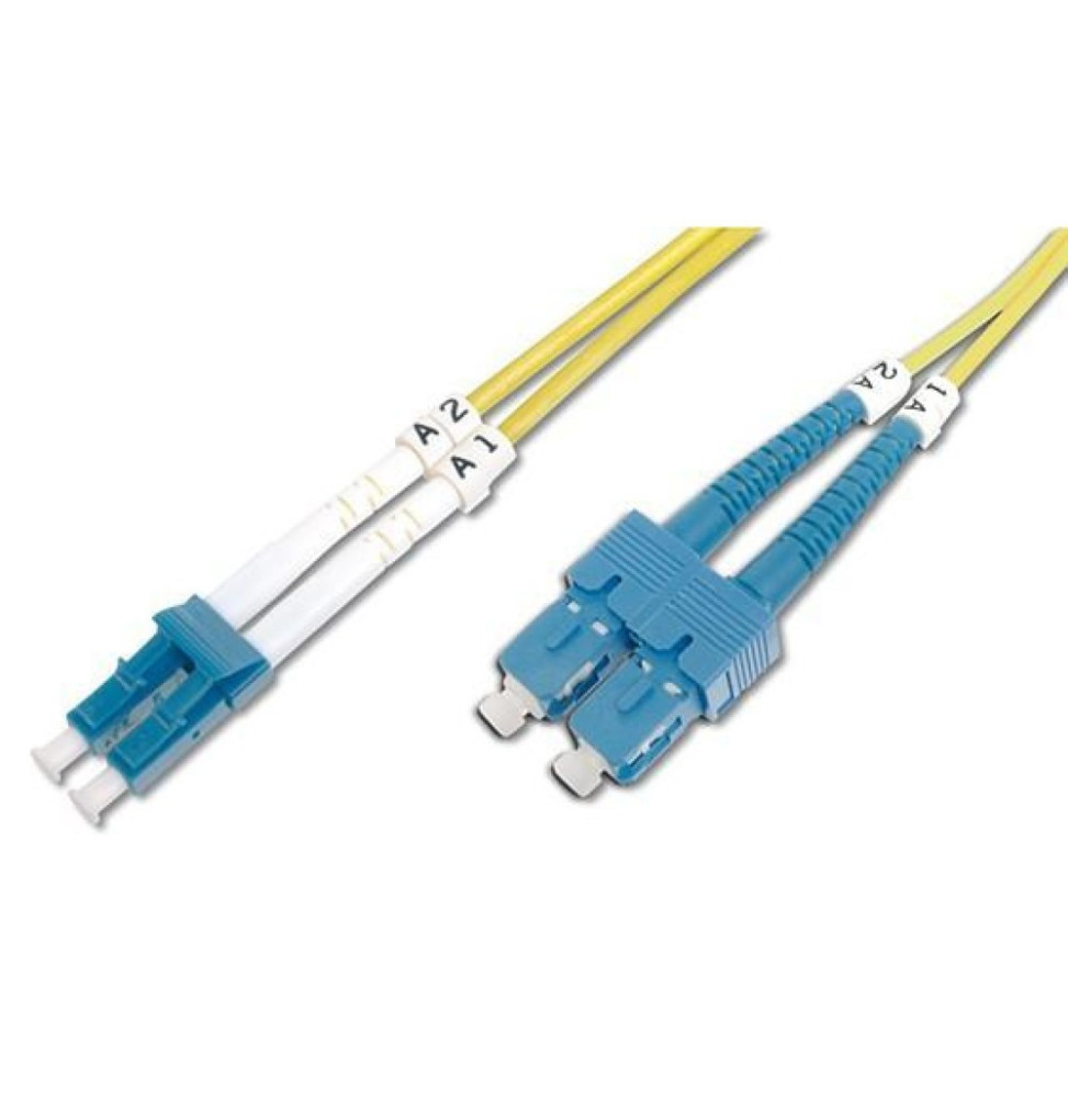 Techly Patchcord światłowodowy OS2 9/125 SM LC-SC Duplex 1m