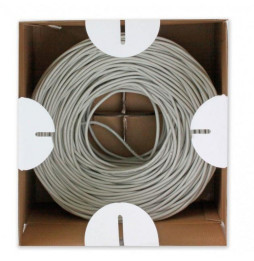 Techly Kabel skrętka Cat6 UTP LSZH drut 305m 100% CU szary