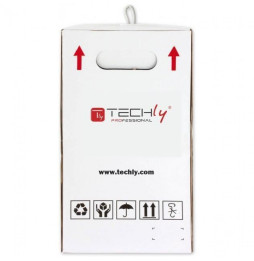 Techly Kabel skrętka Cat6 UTP LSZH drut 305m 100% CU szary