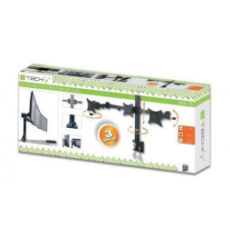 Techly 301757 Obrotowe ramię biurkowe na 3 monitory 13-24"