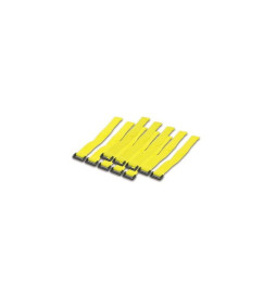 Techly Opaski rzepowe 30cm żółte paczka 10szt
