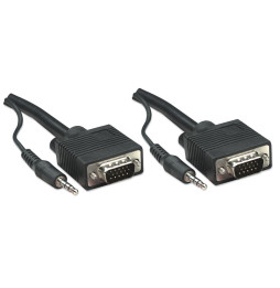 Kabel SVGA + Audio na SVGA + Audio  3.5mm M/M 4.5m