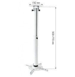 Techly Ramię do projektora sufitowe 50-77cm białe