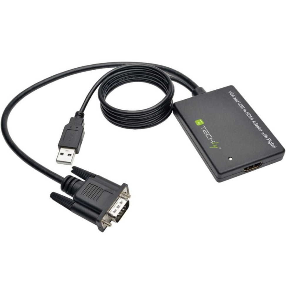 Techly Adapter HDMI na SVGA+USB