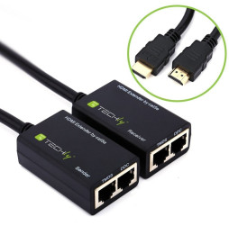 Techly Wzmacniacz Extender HDMI 1080p60Hz do 30m po skrętce Kat5e/6