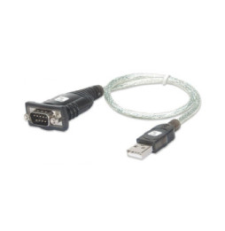 Techly Konwerter USB na RS232/DB9 M/M na kablu 45cm Blister