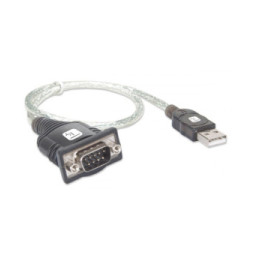 Techly Konwerter USB na RS232/DB9 M/M na kablu 45cm Blister