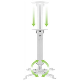 Techly Ramię do projektora sufitowe 38-58cm srebrne