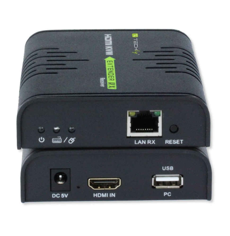 Techly Wzmacniacz Extender KVM HDMI/USB 1080p60Hz do 120m po skrętce Kat6