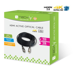 Techly Kabel HDMI na HDMI 2.0 optyczny 4K M/M 10m