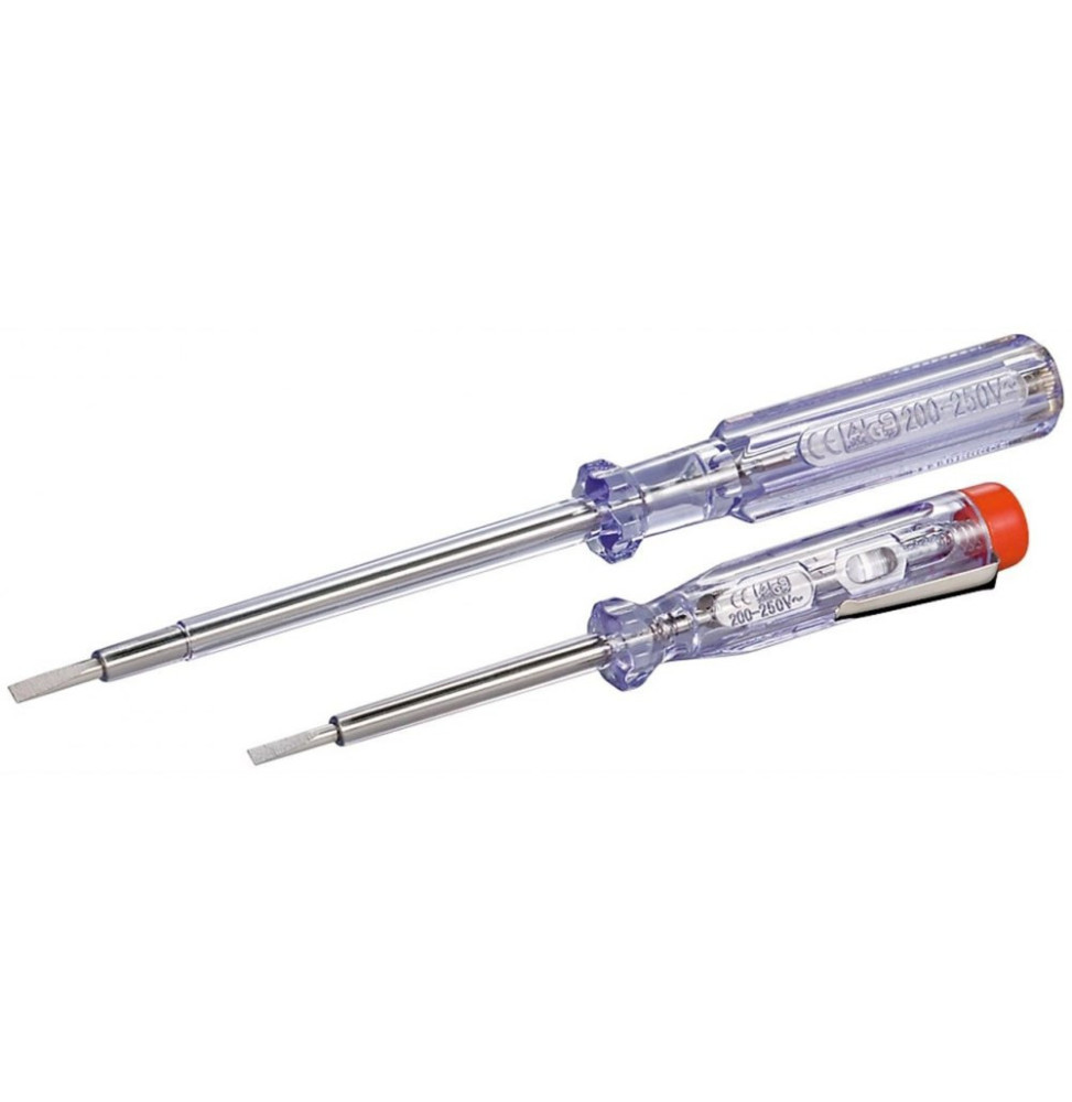2 śrubokręty elektryczne tester próbnik napięcia 3X60mm 3,5X100mm