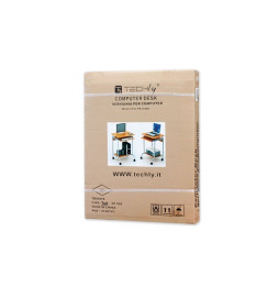Techly 105926 Kompaktowe biurko komputerowe 60x45cm białe na kółkach