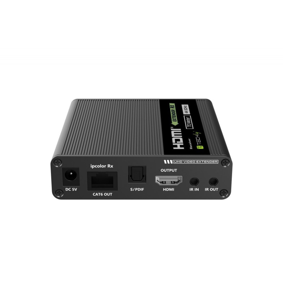 Techly Wzmacniacz Extender HDMI 2.0 4K60Hz do 70m po skrętce Kat6 IR kaskadowy