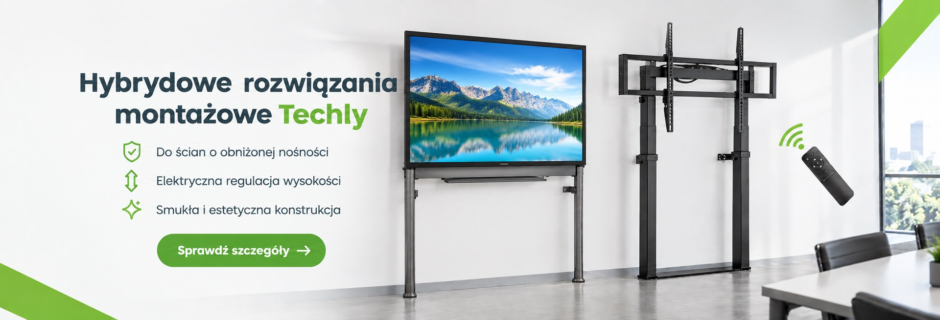 Hybrydowe systemy montażu ekranów i TV