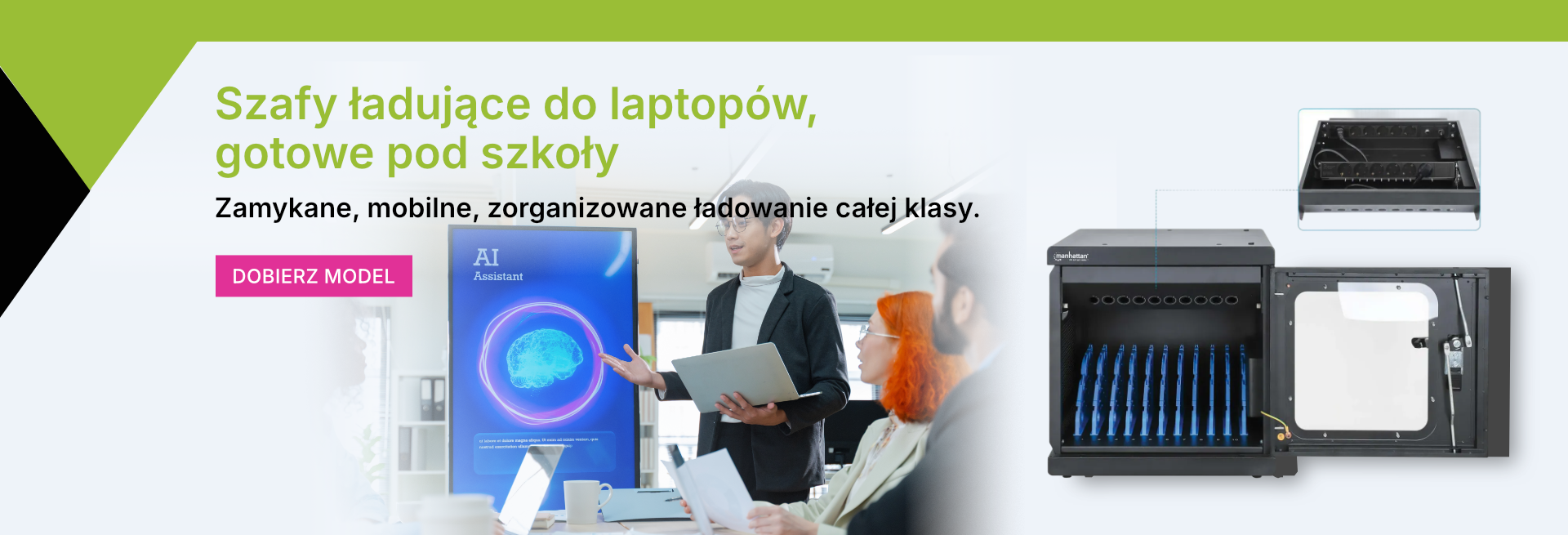 Szafay ładujące laptopy